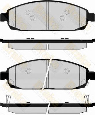 BRAKE ENGINEERING pa1665 -  Комплект тормозных колодок, дисковый тормоз